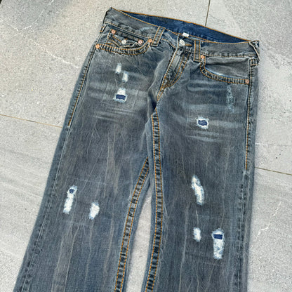 grail trueys blue/black wash FUCK THESE R EPIC 36x33”