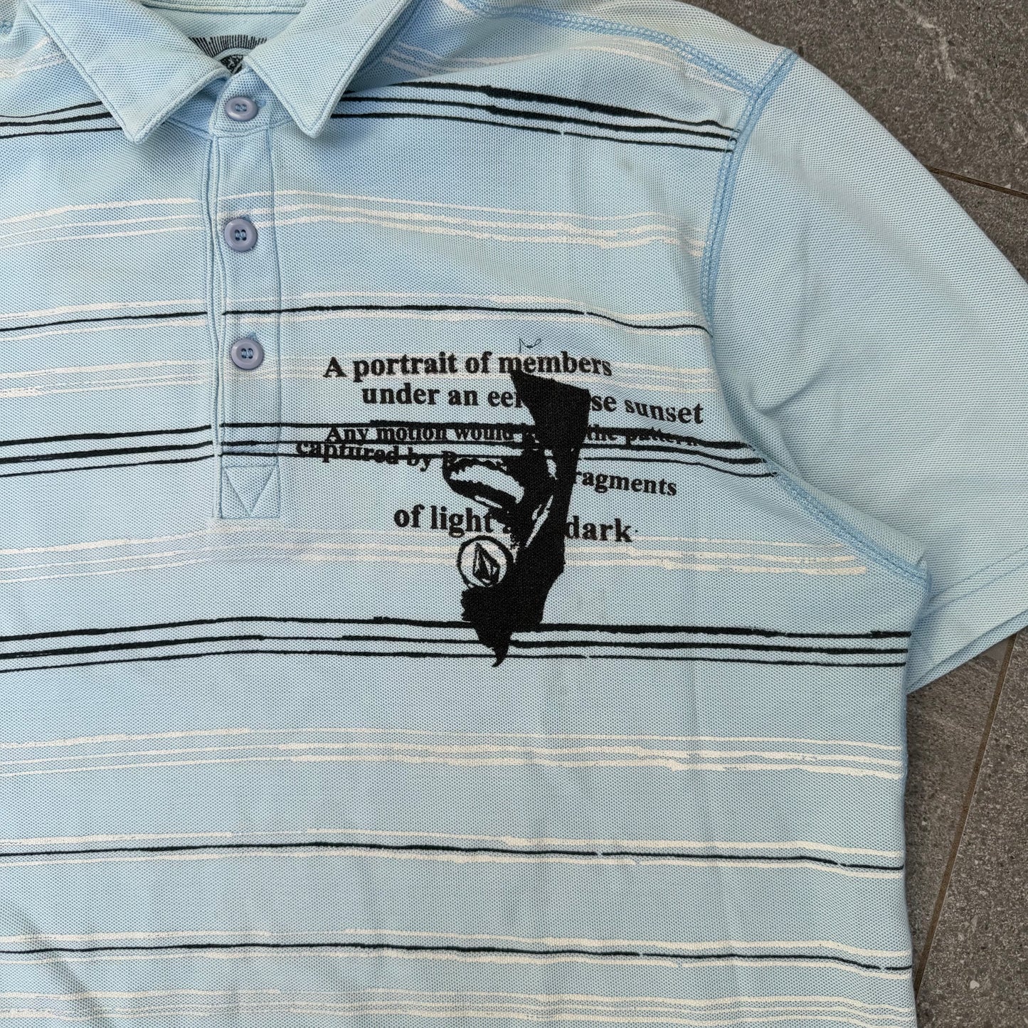 oh my volcom striped polo - M