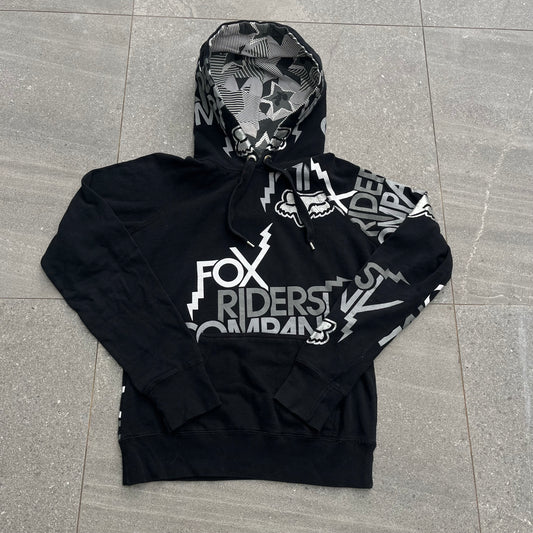 fox riders metallic aop hoodie - XS