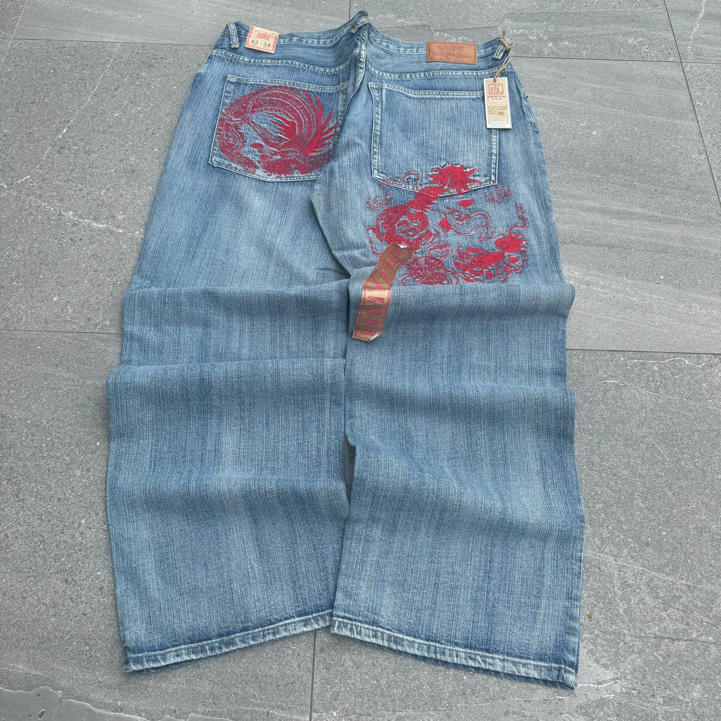 deadstock kanji jeans - 42x34”