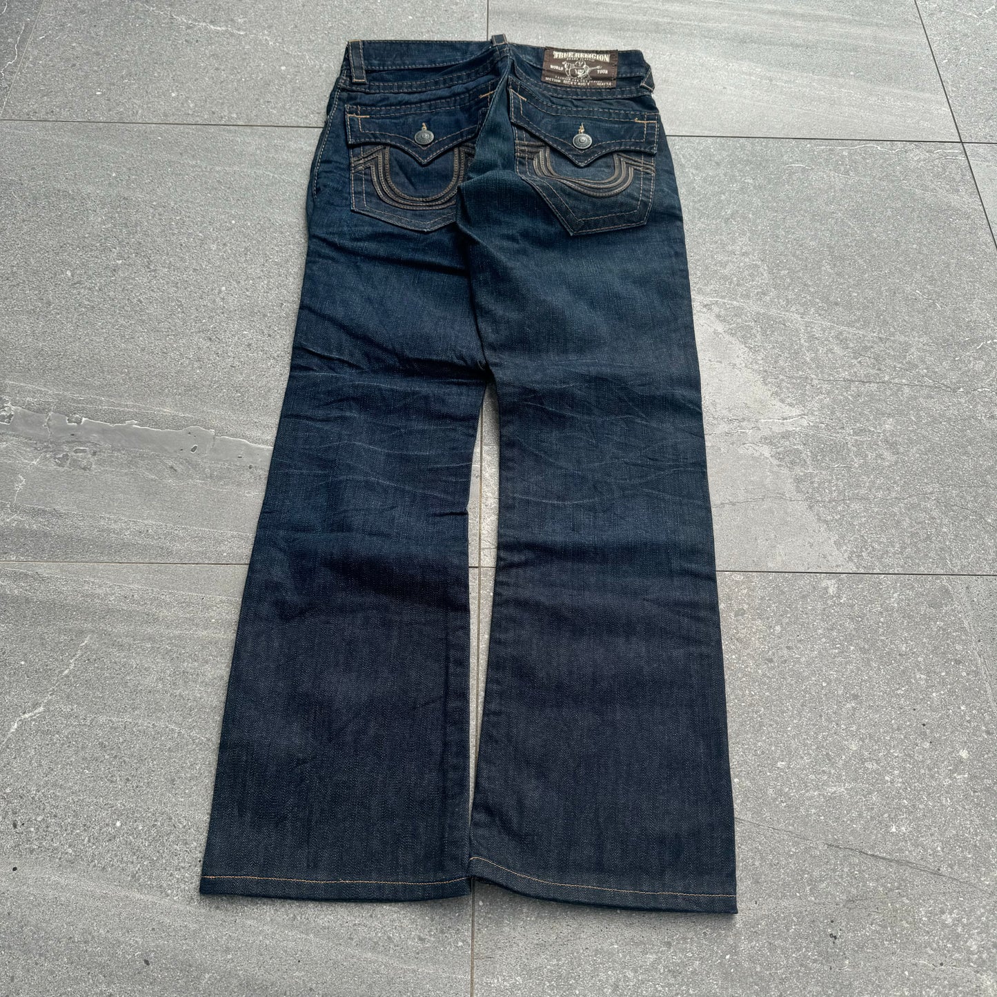 raw denim bootcut trueys - 31x32”