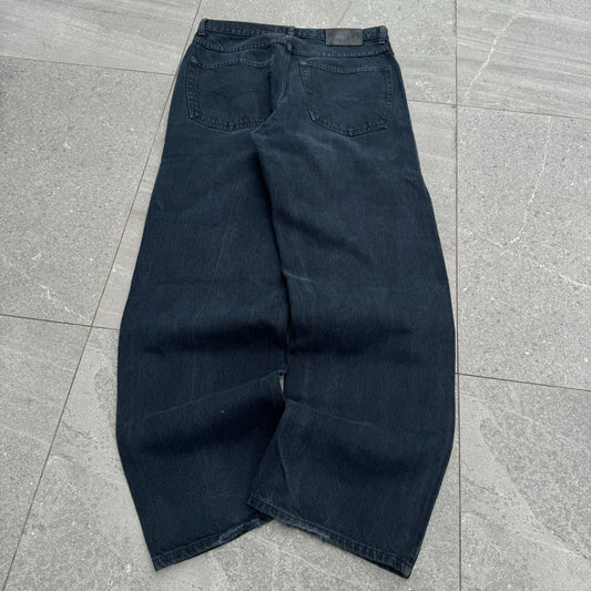 anchor blue ‘wide leg’ jeans - 34x33”