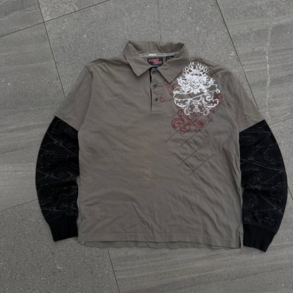 i would kms if i didn’t cop this. point zero layered polo - M