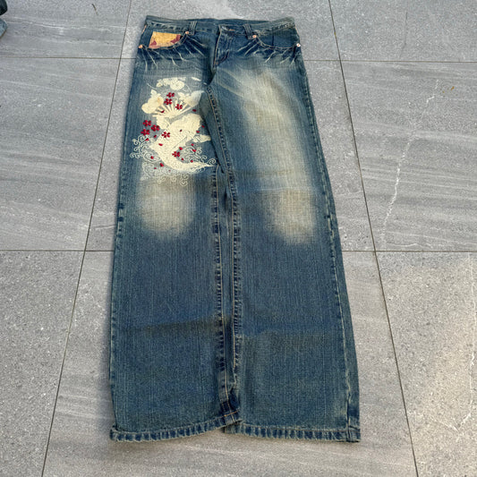 japanese koi jeans - 35x34”