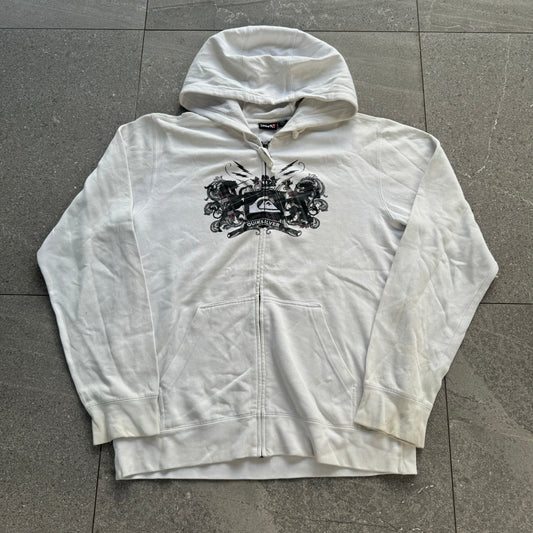 quiksilver plaid hit hoodie - L