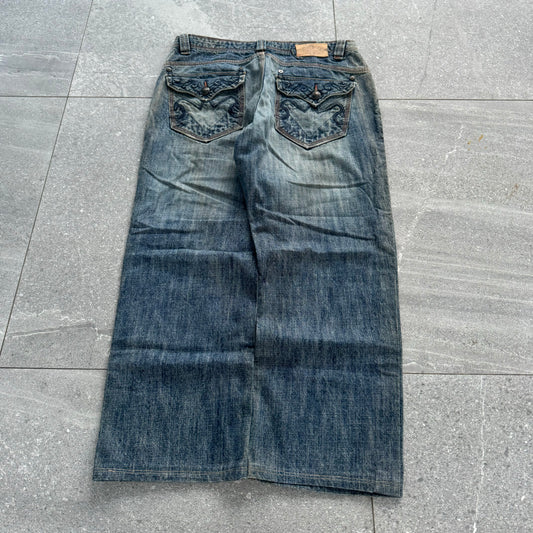 beautiful indigo star jeans - 33x27”