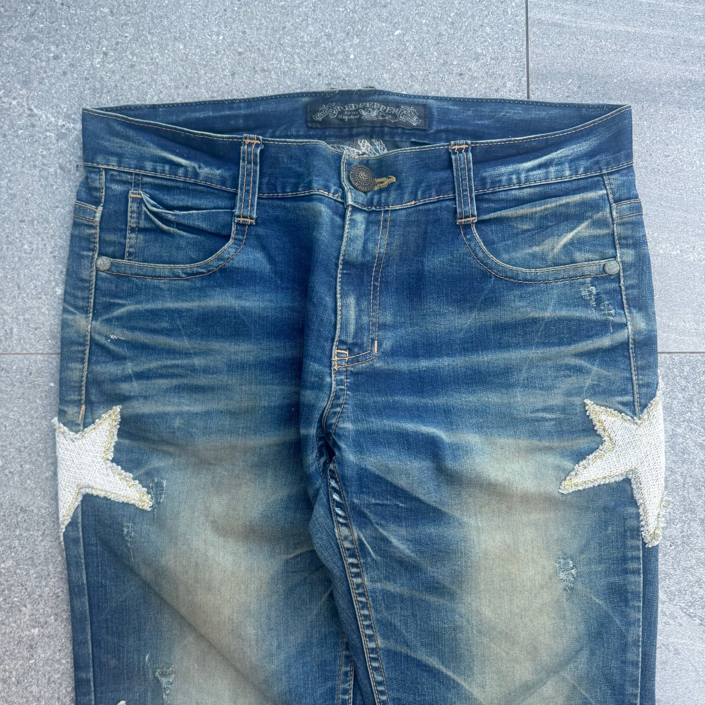 edhardy red pepper flares - 36x34”