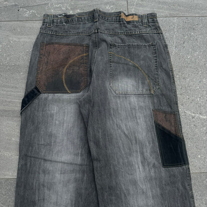 grail clench panelled jeans - 38x32”