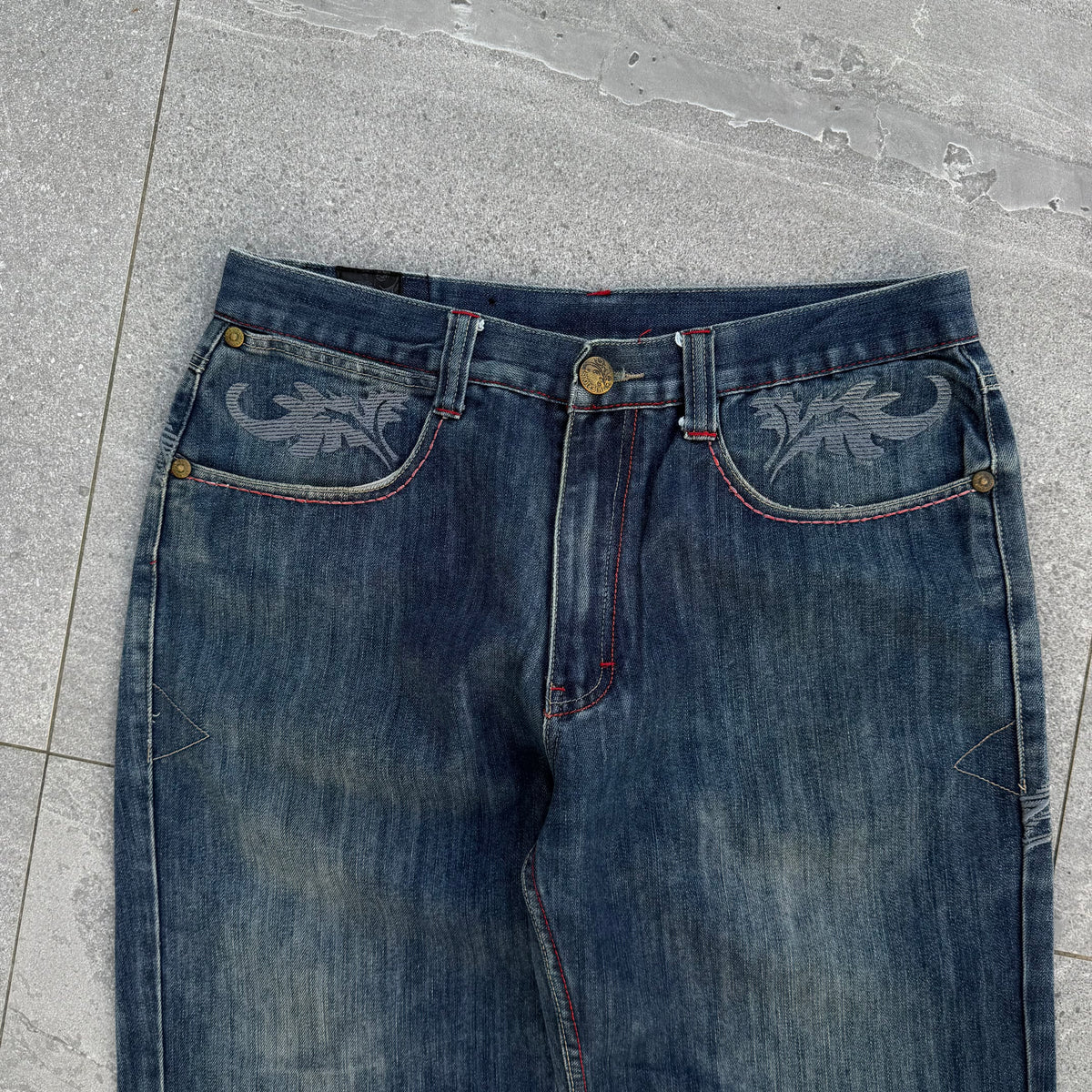 grail imperious jeans (actually impossible to find) - 34x32”