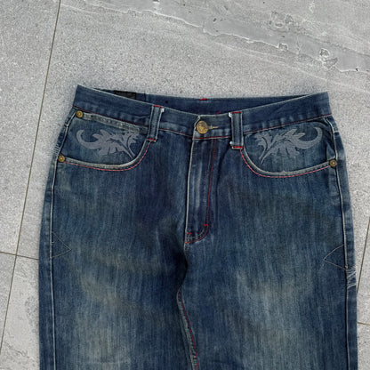 grail imperious jeans (actually impossible to find) - 34x32”