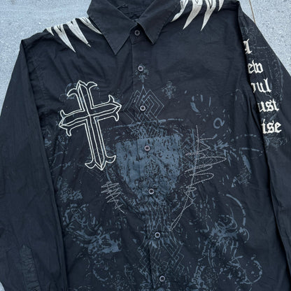 y2k button up - XL