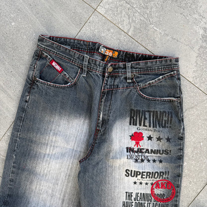 akademiks front hit jeans - 34x33”