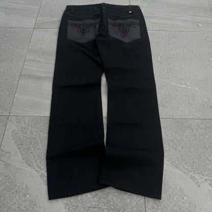 beautiful black bootcuts (such good denim) 37x34”