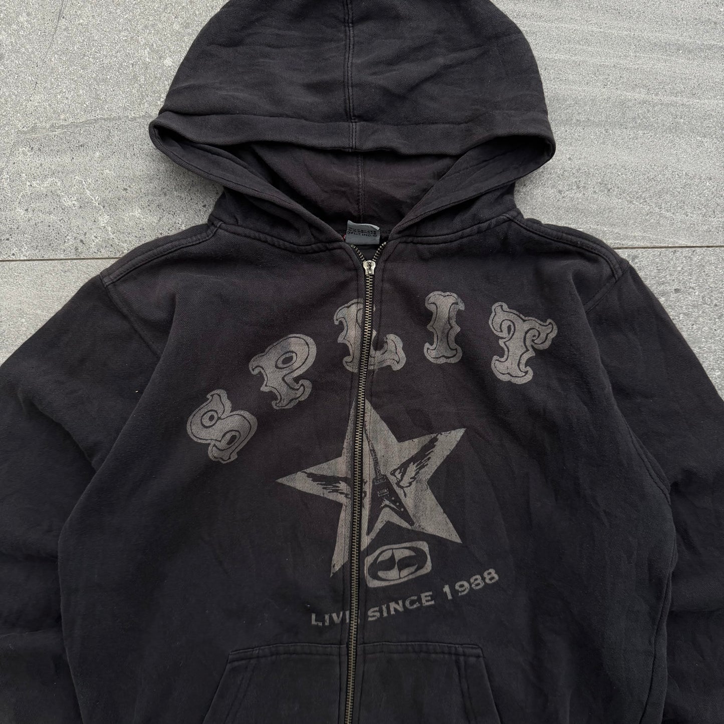 90s split zipup - M