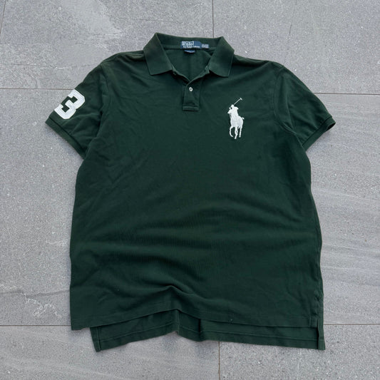ralph forest green polo - XL