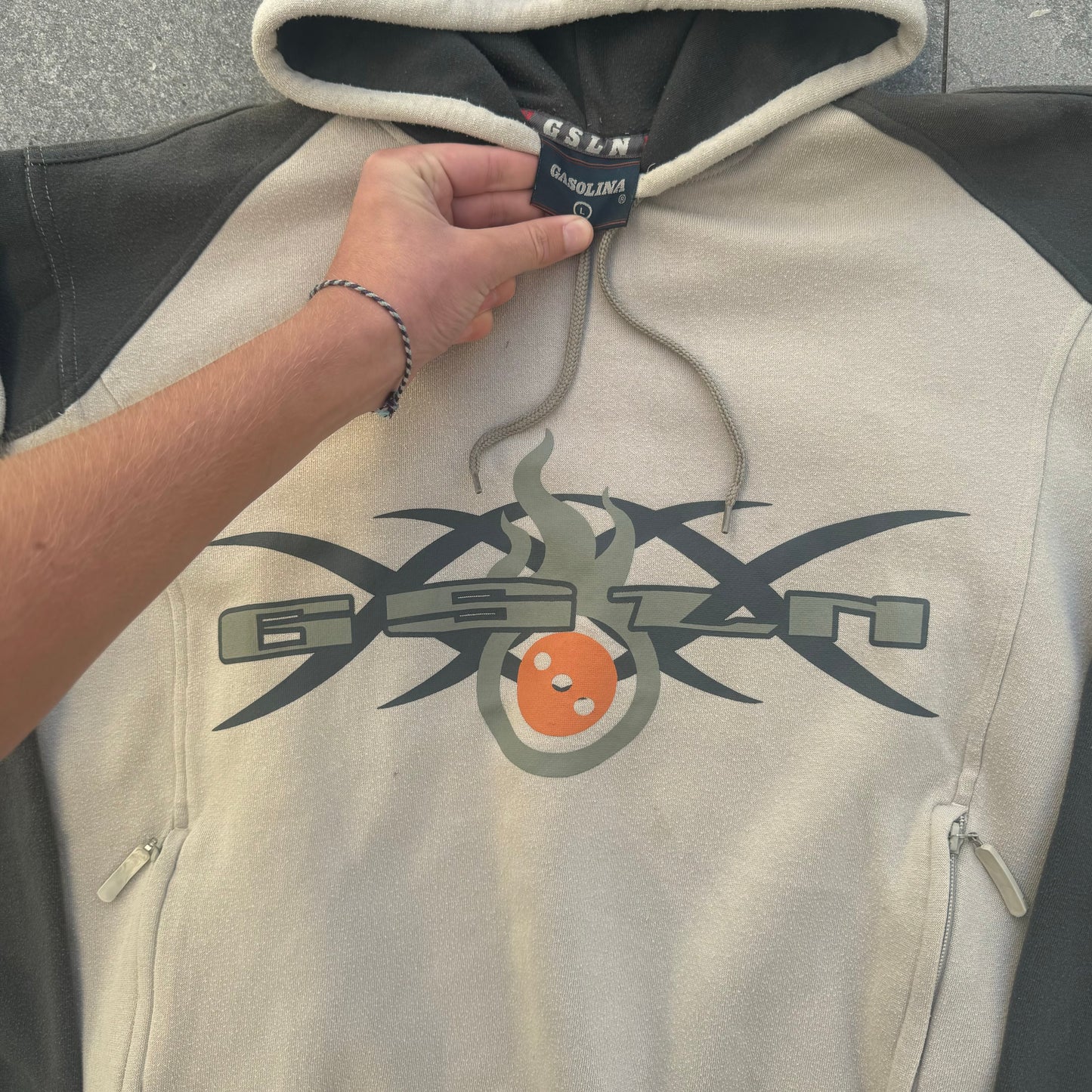 insane panelled gasolina hoodie - M