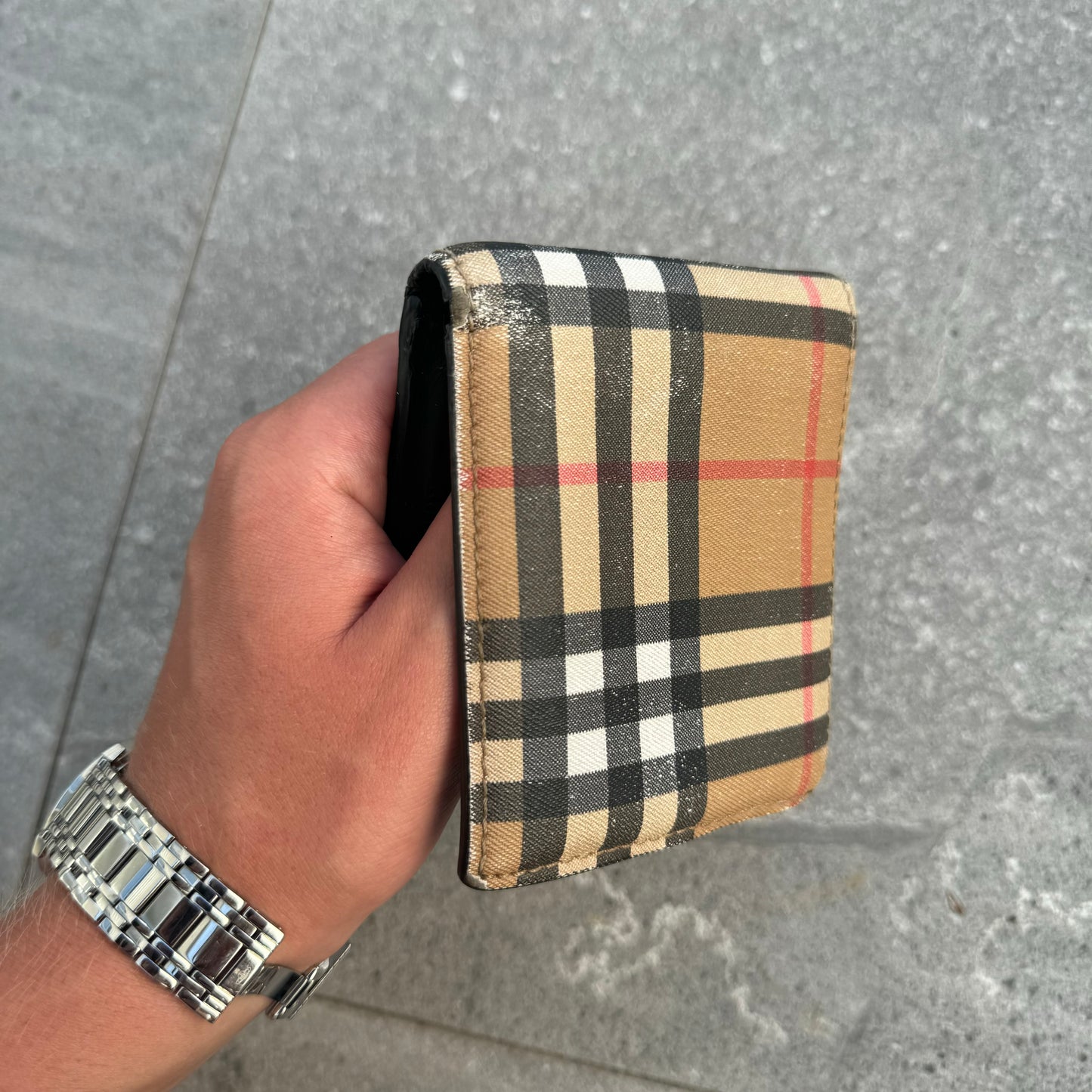 burberry nova check wallet