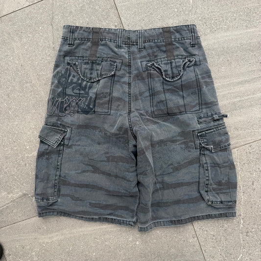 grail quiksilver side hit camo cargos - 32”