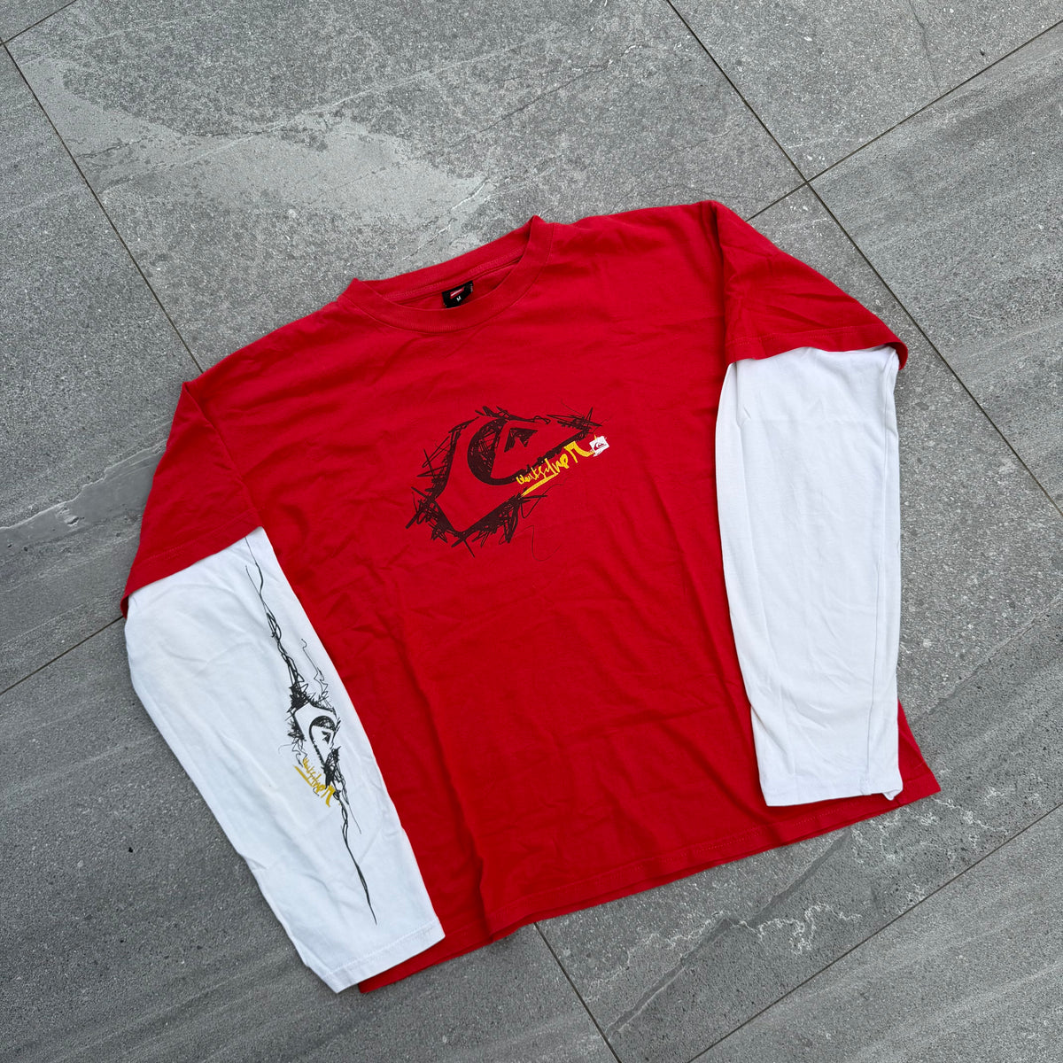 quiksilver layered longsleeve - M