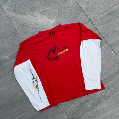 quiksilver layered longsleeve - M
