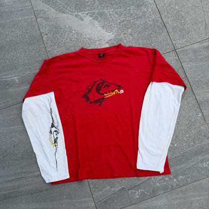 quiksilver layered longsleeve - M