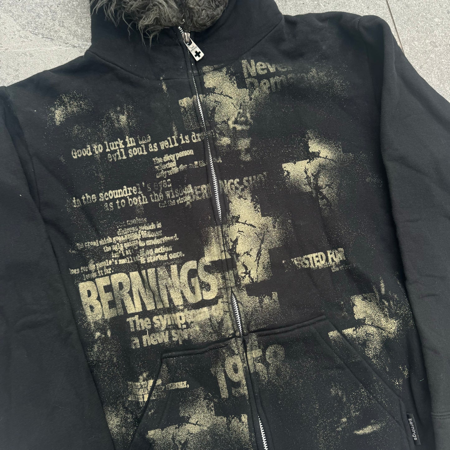 bernings fur hoodie - M