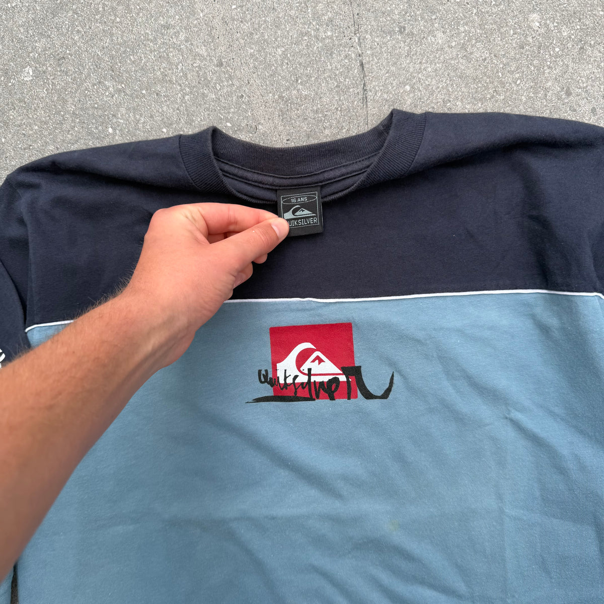 panelled quiksilver longsleeve - S