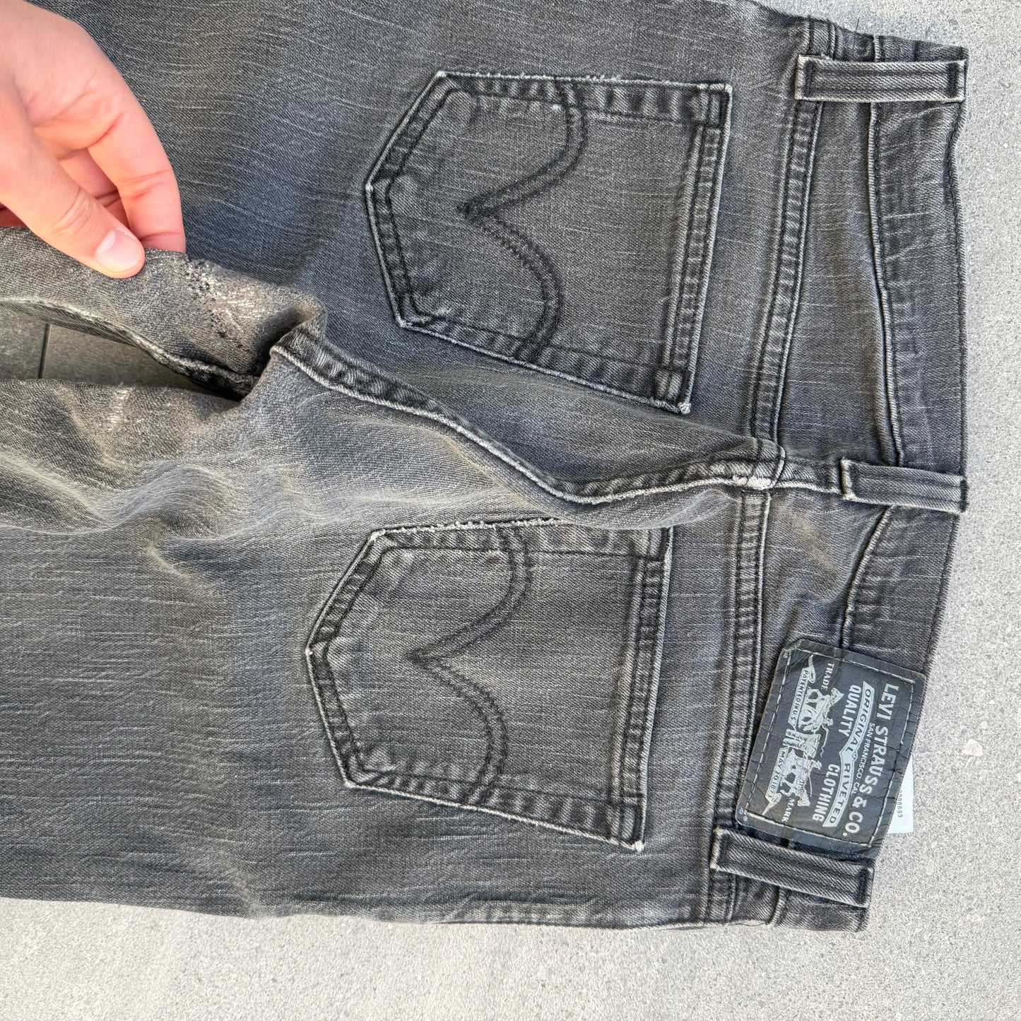 blacked out levi’s 527 - 30x30”