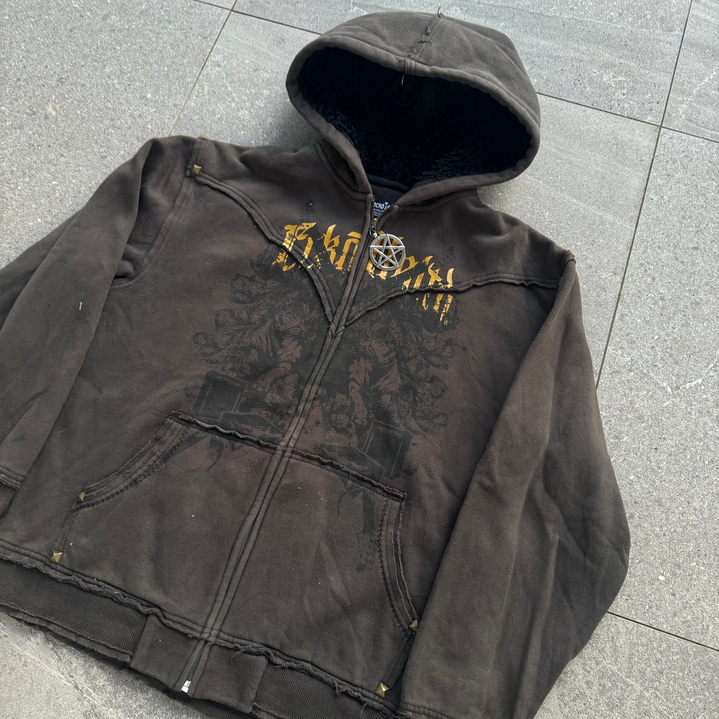 grail ecko pentagram hoodie - M