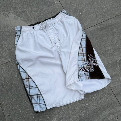 japanese plaid panelled oneills - 33”