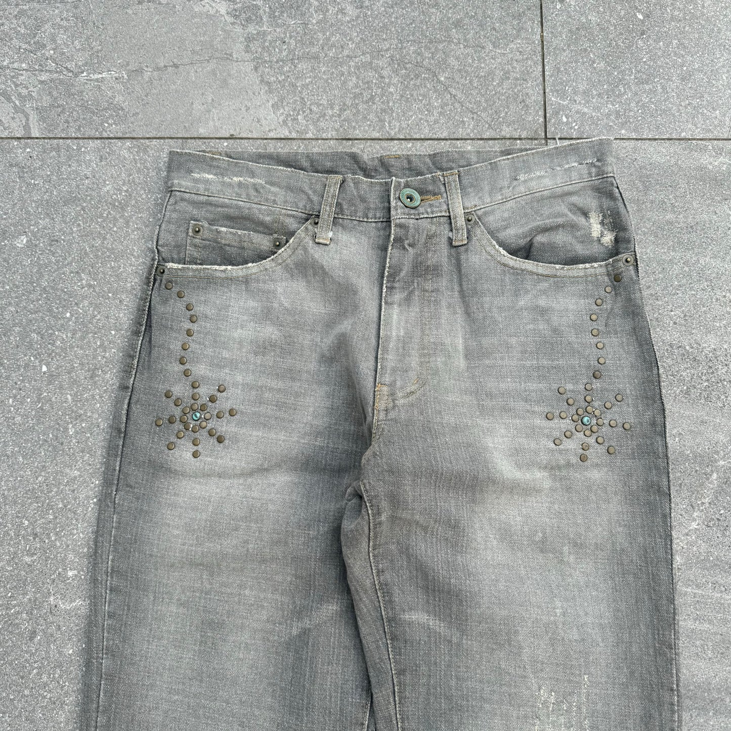 lovely studded bootcuts - 32x30”