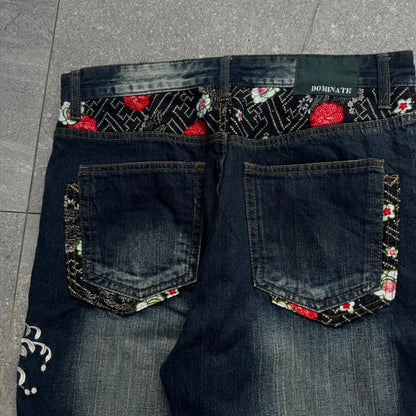 beautiful koi japanese jeans - 34x34”
