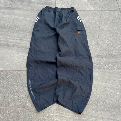 navy wide leg adidas trackies - 28”