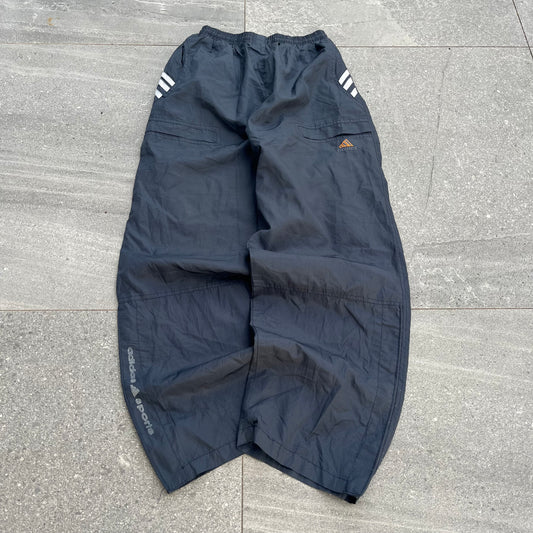 navy wide leg adidas trackies - 28”