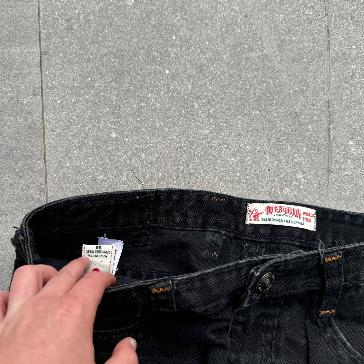baggy black trueys - 37x30”