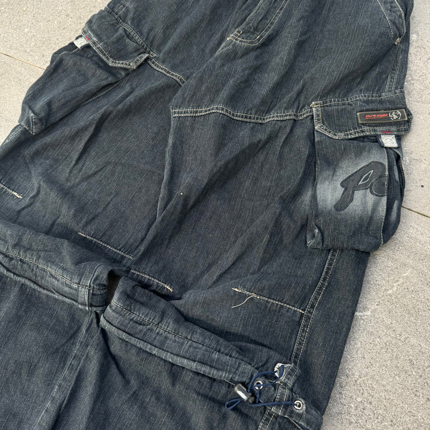 god tier PJ surf jeans (zips into jorts!) 35x30”