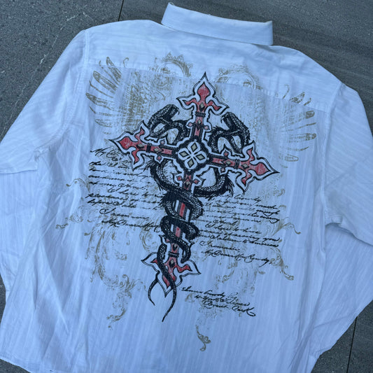 y2k button up - XXL