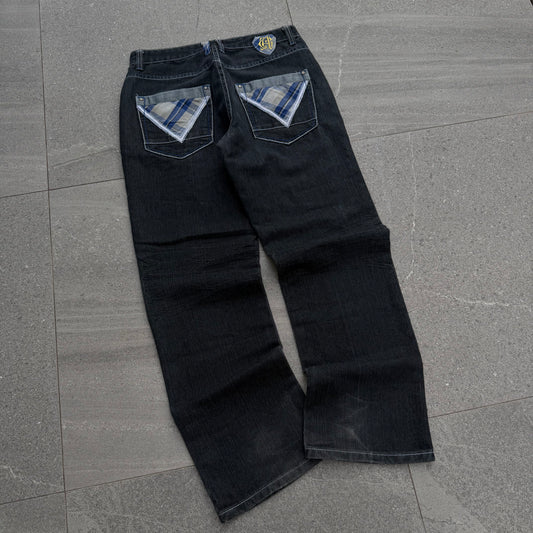 plaid hit bootcuts - 31x31”