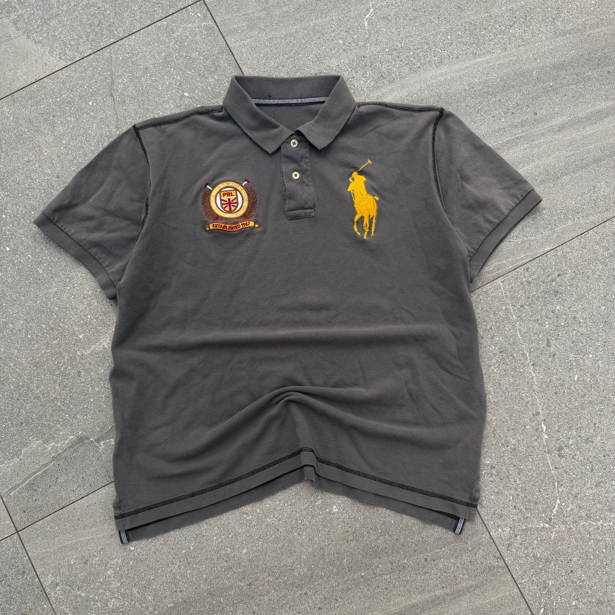 bautiful faded big pony ralph polo - L