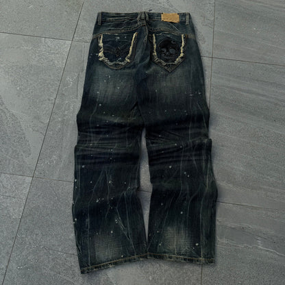 japanese big train skull bootcuts - 32x33”