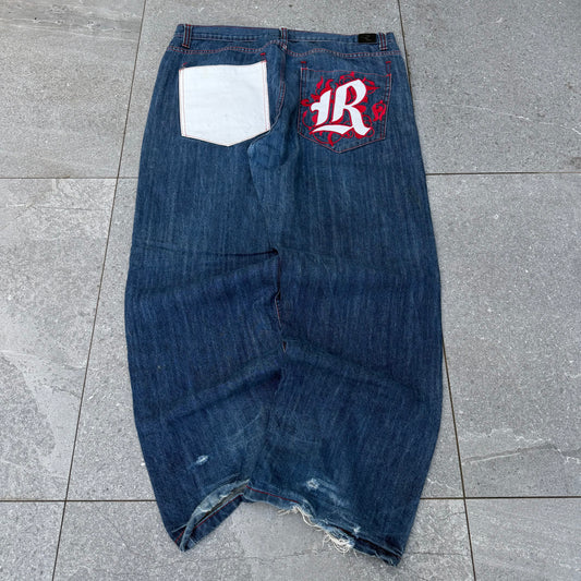 refuse denim pocket stamps - 38x30”