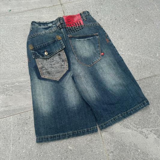 studded stash house jorts - 31x14”