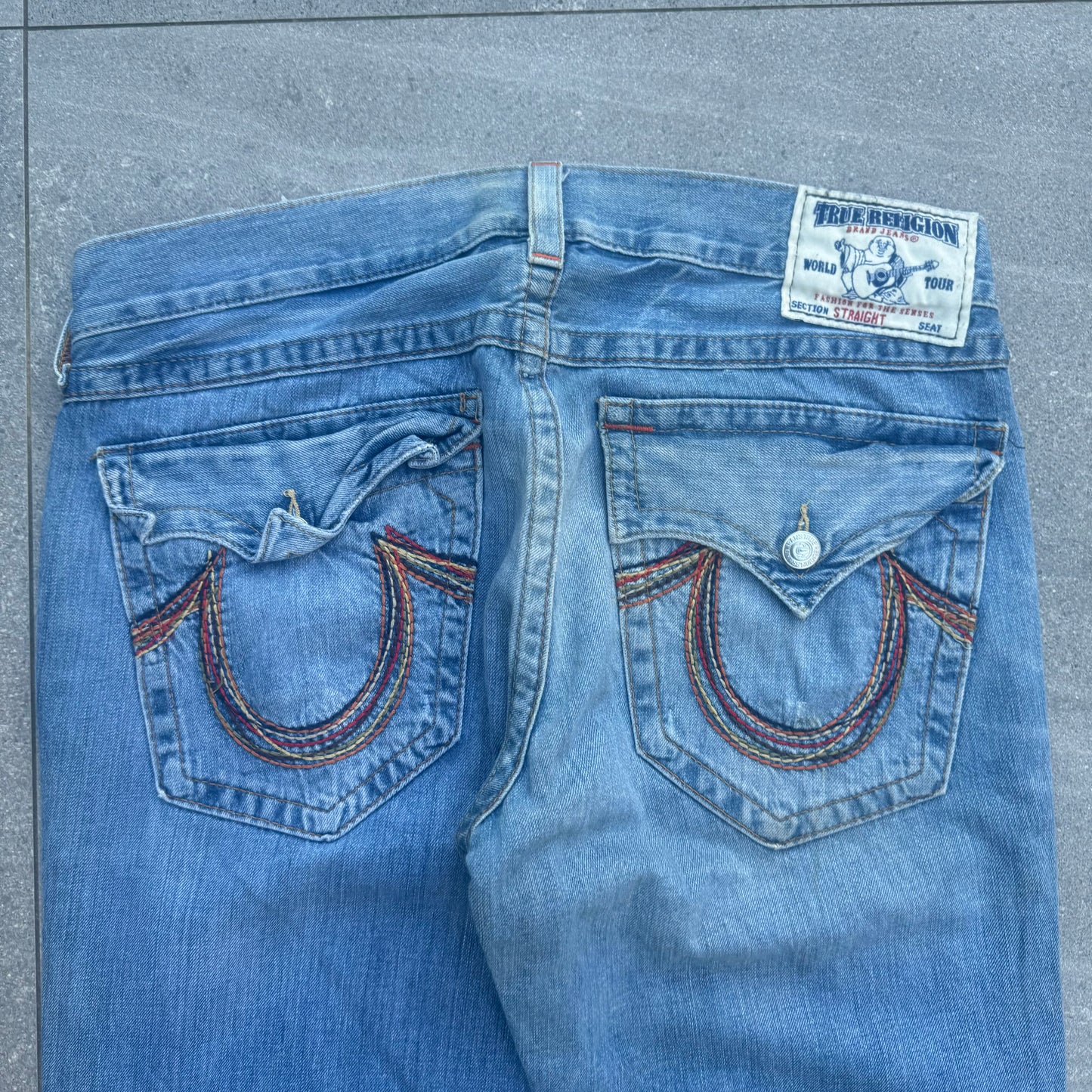 truey rainbow stitch straight legs - 36x34”