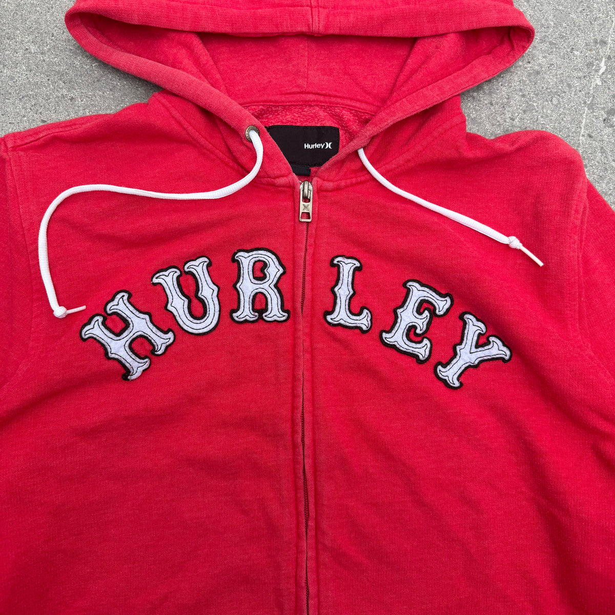 og embroidered hurley hoodie - M