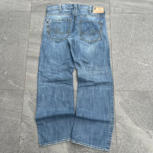 delicious silver bootcuts - 34x32”