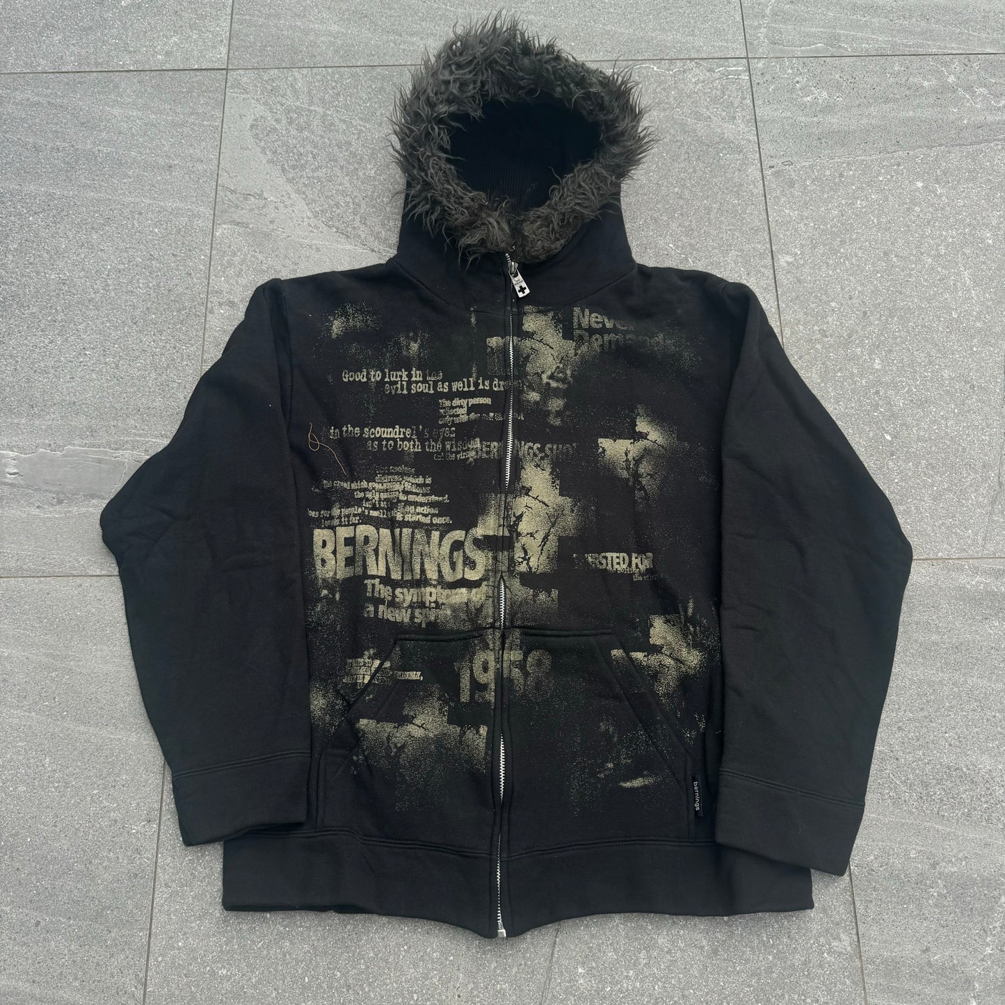bernings fur hoodie - M