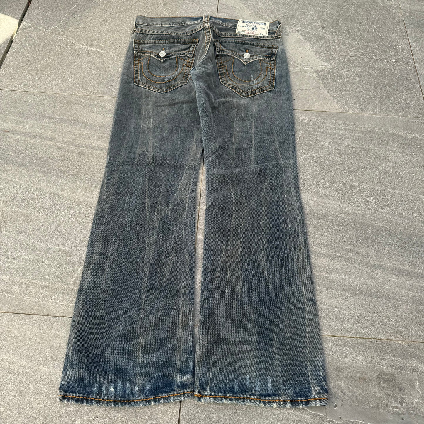 grail trueys blue/black wash FUCK THESE R EPIC 36x33”