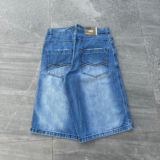 embroidered gold tab jort faderssss - 33x15.5