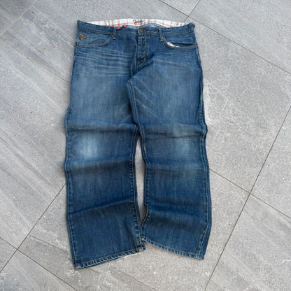 quiksilver plaid lined bootcuts - 42x32”