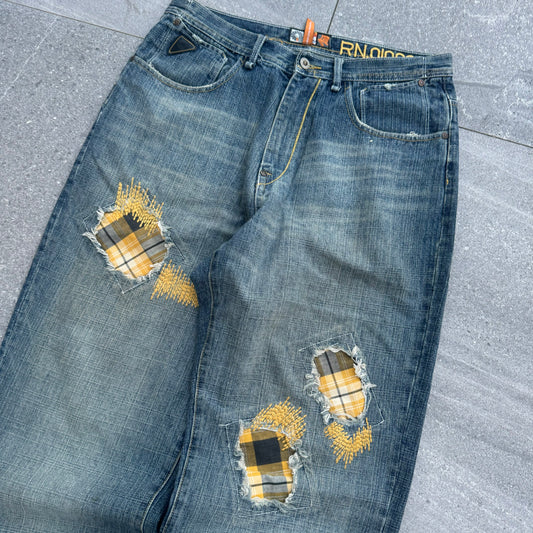 grail akademik plaid patches - 36x33”